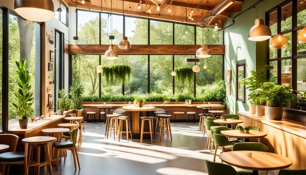 biophilic design in coffee shops