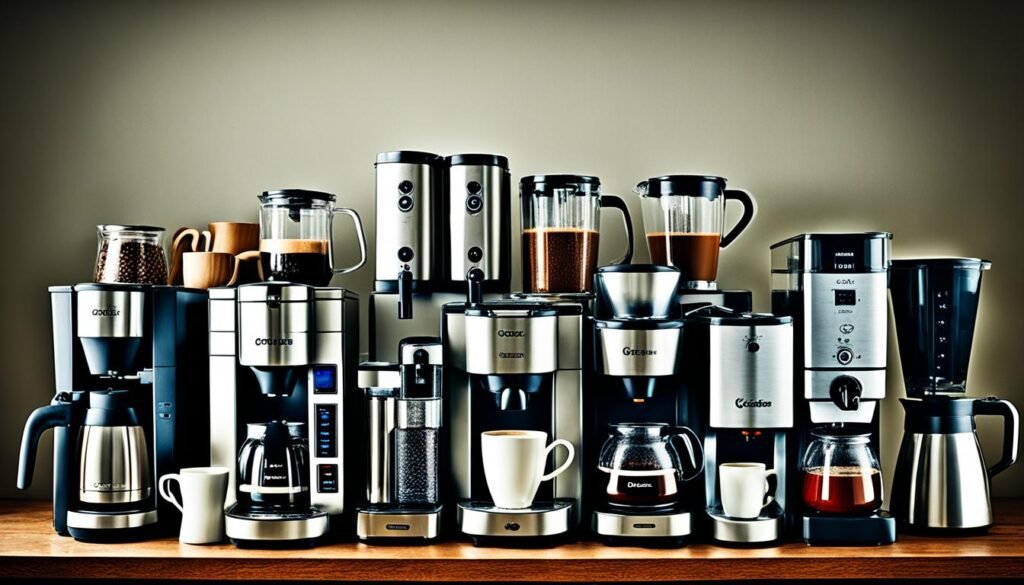 different coffee makers